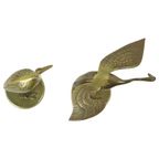 Vintage Koppel Messing Kraanvogels Hollywood Regency Design 31cm thumbnail 3