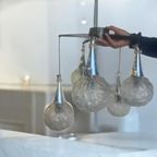 Vintage Glazen Luster Met 5 Lichtpunten thumbnail 4