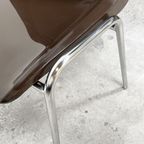 Vintage Helmut Starke Stapelbare Kuip Stoelen, High Gloss Bruin. thumbnail 4