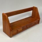 Vintage Wandplank Met Lades, Dyrlund, Massief Teak, Denemarken 1970'S thumbnail 4
