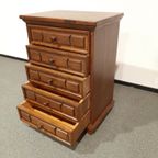 Italian Walnut Dresser With 5 Drawers, 1950S thumbnail 2