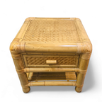 2 X Bamboo Night Stands / Side Tables / 1980s thumbnail 5