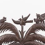 Mid-Century Wrought Metal Palm Tree / Standbeeld / Beeld By Atelier Marolles thumbnail 7