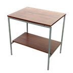 Bijzet Tafel Jaren 60 – Vierkante Buis En Teak Hout - (Kl39) thumbnail 8