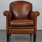Vintage Schapenleren Armchair/ Design Fauteuil Met Een Mooie Look En Goed Comfort thumbnail 3