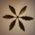Zeldzame Mid-century "leaf" Luster Van Angelo Lelii Voor Arredoluce, 1970 thumbnail 22