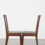 Unieke En Karaktervolle Set Van 6 Originele Antieke Hollandse Leren Eetkamerstoelen thumbnail 16
