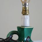 Leuk Vintage Groen Keramieken Frans Lampje Met Gouden Accenten thumbnail 8