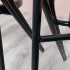 2X Vintage Postmodern Buisframe Stoel Met Webbing Zitting. thumbnail 3