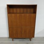 Vintage Mid Century Secretaire Barkast Wandkast thumbnail 5