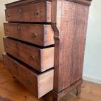 Oud Hollandse Eiken Ladenkast Commode Shabby Chic thumbnail 5