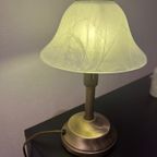 Prachtige Vintage Mushroom Lamp Jaren 90 Messing thumbnail 3