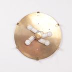 Carl Fagerlund Kristal En Messing Plafonnière, Lyfa 1960s thumbnail 12