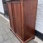 Engels Mahonie Tweedeurs Kastje Met 5 Vaste Plankjes, 81 Cm Breed, 97 Cm Hoog thumbnail 5