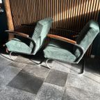 Pair Of Bauhaus Armchairs Fauteuil: Mucke Melder, W.H Gispen thumbnail 8