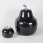 Ca. 1960’S - Aluminium - Champagne Bucket / Ice Bucket In The Shape Of A Pear With Matching Apple thumbnail 2