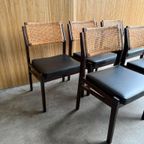 Set/5 Vintage Top Form Stoelen, 1960, Skai Webbing thumbnail 14