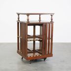 Geweldige En Unieke Grote Antieke Engelse Eikenhouten Bibliotheek Boekenmolen thumbnail 13