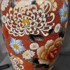 Paar Grote Tafellampen. Beschilderd Porselein. Hoogte 80 Cm. thumbnail 2