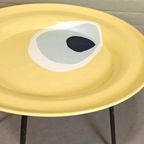 Vintage Metalen Bijzettafel, Salontafel, Geel thumbnail 5