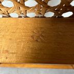 4X Vintage Esdoorn + Rotan Klapstoelen thumbnail 16