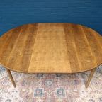 Vintage Eiken Ronde Tafel, Deens Design Van Henning Kjaernulf, thumbnail 11