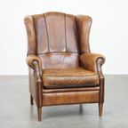Stoere En Comfortabele Schapenleren Oorfauteuil Met Leuke Details En Een Strakke Afwerking thumbnail 2