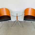 Calligaris Postmoderne Stoelen En Bijzettafel Italië ‘90 thumbnail 7