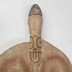Zeer Groot Asmat Houten Oorlogs Schild (Papoea-Nieuw-Guinea) H:186Cm Papua New Guinea Aboriginal Art thumbnail 2