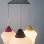 Vintage Jaren '50 Hanglamp In Opaline Glas thumbnail 7