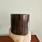 Vintage West Germany Bloempot Bruin Retro Keramiek thumbnail 6