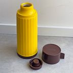 Vintage Aladdin Thermos / Thermosfles, Geel & Bruin thumbnail 6