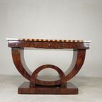 Art Deco Stijl Consoletafel Met Verschillende Soorten Ingelegd Hout thumbnail 7