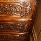 Louis Xv Commode In Massief Eikenhout thumbnail 9