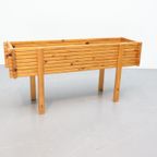 Scandinavische Vintage Plantenbak Grenen Hout thumbnail 3