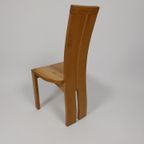 Set Van 4 Brutalistische Eetkamerstoelen, Jaren 70 thumbnail 2