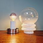 Vintage Glazen Tafellamp Met Paddenstoel, 1960-70 thumbnail 9