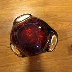Vaas Rood Glas ‘Geschulpte Rand’ thumbnail 10