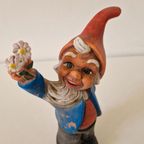 Vintage Tuinkabouter Kabouter Beeldje Rubber Beeld thumbnail 3