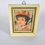 Miniatuur - Litho - Aquarel - Houten Lijst - Frankrijk - 1E Kwart 20E Eeuw thumbnail 3
