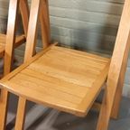 Set Van 3 Vintage Mid Century Houten Klapstoelen thumbnail 9