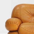 Sapporo Italiaanse Cognac Leren Loungestoelen Voor Mobil Girgi Uit De Jaren 70, Set Van 2 thumbnail 4