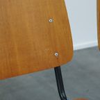 Set Van 2 Mooie Vintage Jaren ’60 Dutch Design Marko School/Kantine/Eetkamerstoelen thumbnail 9