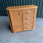 Vintage Rotan Boho Stijl Dressoir Kastje Commode thumbnail 8