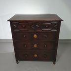 Particularly Cool English Chest Of Drawers / Chest Of Drawers. Dated (Charles 2 Era). Made Of Sol thumbnail 10