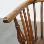 Leuke Antieke Engelse Windsor Stickback Chair Uit De 19e Eeuw Gemaakt Van Iepenhout thumbnail 10