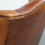 Comfortabele En In Goede Staat Verkerende Schapenleren Oorfauteuil Met Een Tijdloos Design thumbnail 7