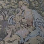 Antieke Italiaanse Gobelin In Metalen Lijst thumbnail 5