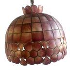 Vintage Roze Capiz Shell Luster / Hanglamp thumbnail 2