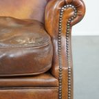 Karaktervolle, Comfortabele Schapenleren Oorfauteuil Met Prachtige Warme Kleuren En Een Stoere Ui thumbnail 10